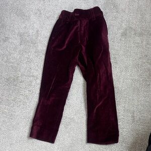 Appaman Kids Burgundy Velvet Casual/Dress Pants with Elastic Waist - 4T